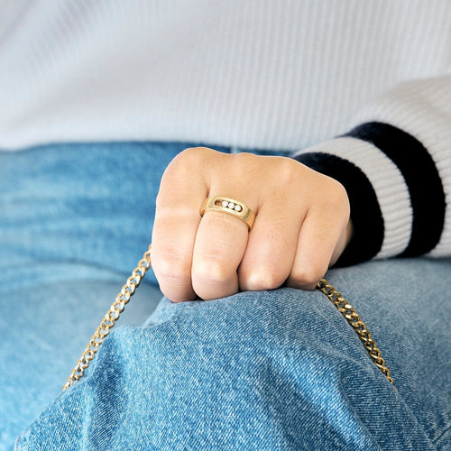 Bague 57 Messika Bague Move en or jaune et diamants 58 Facettes DV1164-10