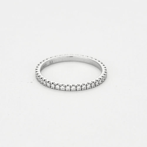 Bague 53 CHAUMET - Alliance Les Éternelles  en platine et diamants 58 Facettes DV13963-2