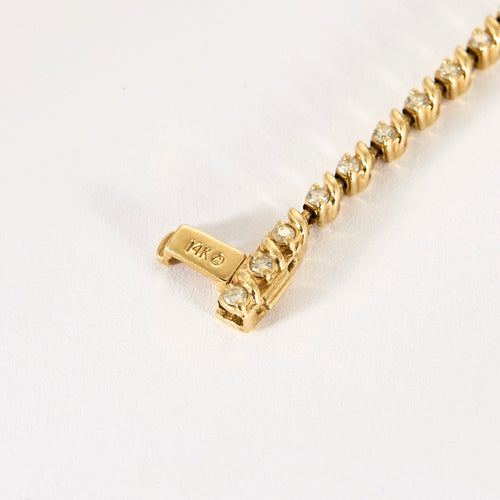 Bracelet Bracelet ligne en or jaune et diamants 58 Facettes DV1164-12