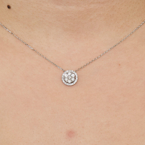 Collier Collier en or gris et diamants 58 Facettes DV3673-15