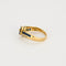 Bague 55 Bague en or jaune saphirs et diamants 58 Facettes DV14683-1