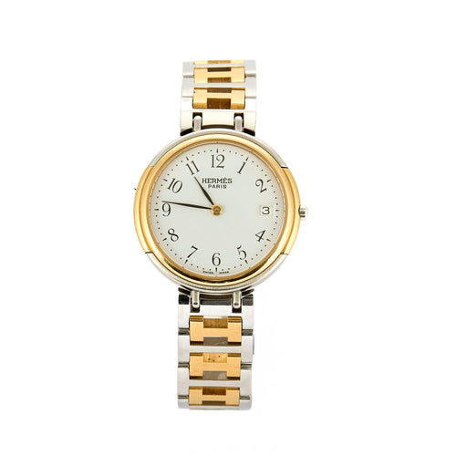 Montre HERMES - Clipper - Montre bracelet en acier et plaqué or 58 Facettes DV12372-3