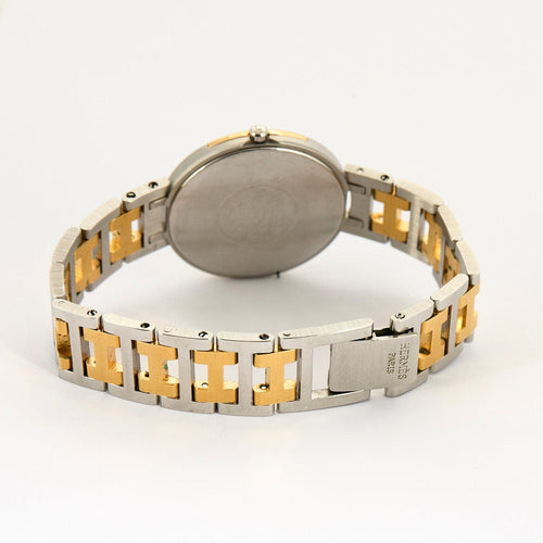 Montre HERMES - Clipper - Montre bracelet en acier et plaqué or 58 Facettes DV12372-3