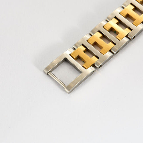 Montre HERMES - Clipper - Montre bracelet en acier et plaqué or 58 Facettes DV12372-3