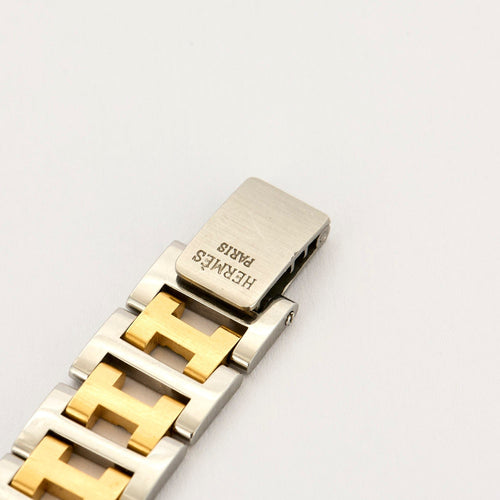 Montre HERMES - Clipper - Montre bracelet en acier et plaqué or 58 Facettes DV12372-3