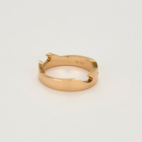 Bague 57.5 Georg Jensen - Fusion - Bague d'extrémité en or rose 58 Facettes DV14365-3-575-2