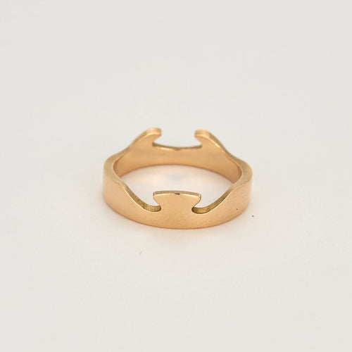 Bague 57.5 Georg Jensen - Fusion - Bague d'extrémité en or rose 58 Facettes DV14365-3-575-2