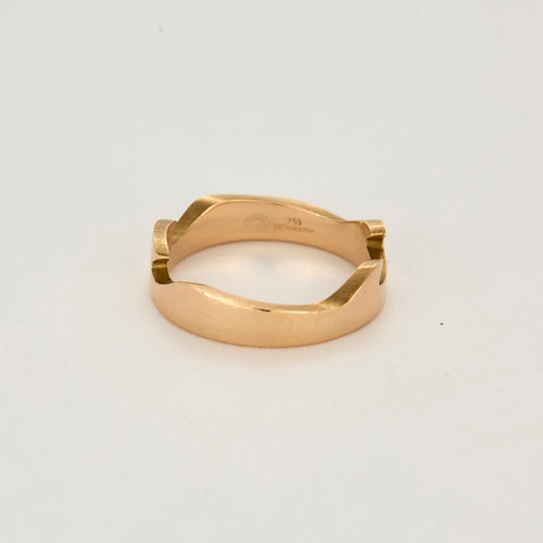 Bague 57.5 Georg Jensen - Fusion - Bague d'extrémité en or rose 58 Facettes DV14365-1-575-2