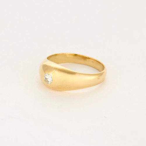 Bague 57.5 Bague jonc en or jaune et diamant 58 Facettes DV14804-3-575-2