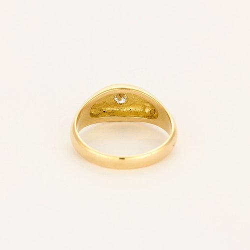 Bague 57.5 Bague jonc en or jaune et diamant 58 Facettes DV14804-3-575-2
