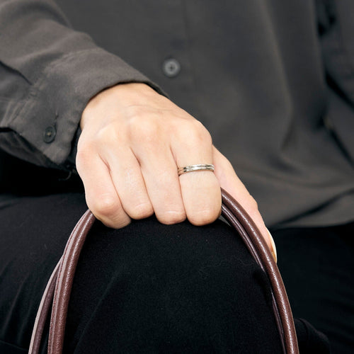 Bague 52 BOUCHERON - Godron - Alliance en platine. 58 Facettes DDV12411-3