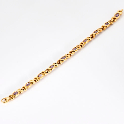 Bracelet Bracelet en or jaune et améthyste 58 Facettes DV15517-1