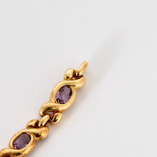 Bracelet Bracelet en or jaune et améthyste 58 Facettes DV15517-1