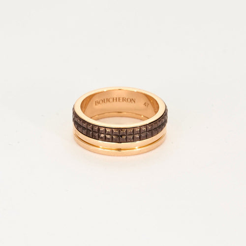 Bague 47 BOUCHERON - Alliance Quatre classique, grand modèle en or rose et pvd marron 58 Facettes DV2196-3-47-2