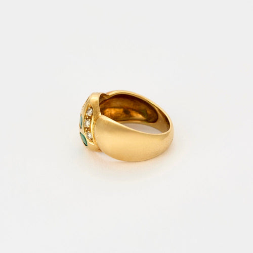 Bague 50 Bague en or jaune et émeraudes 58 Facettes DV2156-6