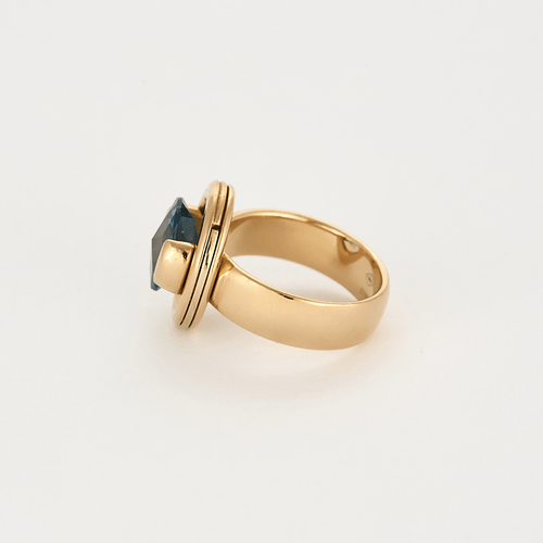 Bague 53 POIRAY - Ma préférence - Bague en or rose et topaze blue london - grenat rhodolite 58 Facettes DV0936-3