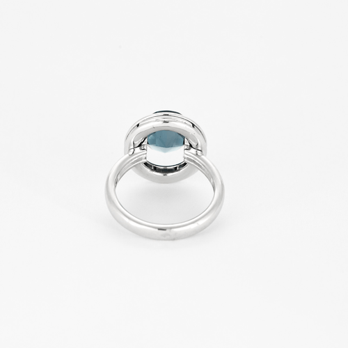 Bague 52 POIRAY - Ma préference - Bague en or gris et diamants, topaze blue london - tourmaline rose 58 Facettes DV0936-2