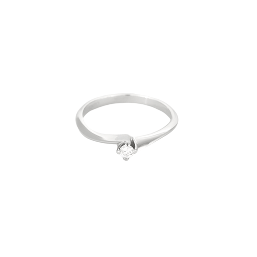 Bague 53.5 CHIMENTO - Bague solitaire en or blanc, diamant 58 Facettes DV12410-30