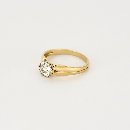 Bague 53 Bague en or jaune et diamants 58 Facettes DV12410-40