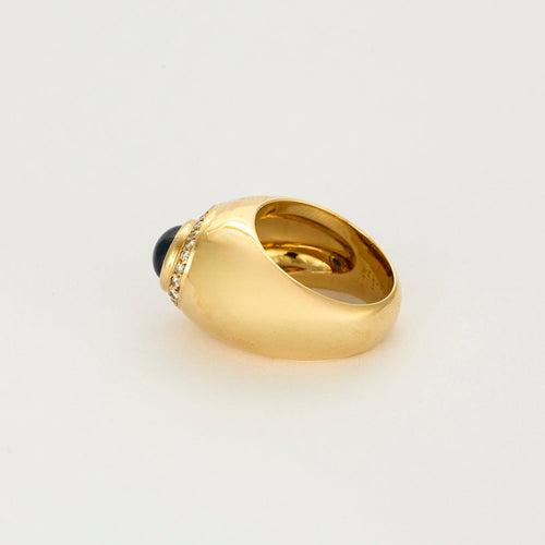 Bague 51 Mellerio- Bague en or jaune saphir et diamants 58 Facettes DV4440-19