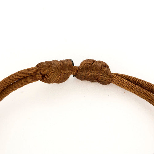 Bracelet DINH VAN - R10 - Bracelet menottes en or jaune et cordon de soie 58 Facettes DV2196-4