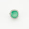 Bague 52 Bague en or gris émeraude et diamants 58 Facettes DV14301-4