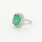 Bague 52 Bague en or gris émeraude et diamants 58 Facettes DV14301-4