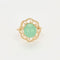 Bague 55 Bague en or jaune beryl vert et diamants 58 Facettes DV14301-7