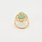 Bague 55 Bague en or jaune beryl vert et diamants 58 Facettes DV14301-7