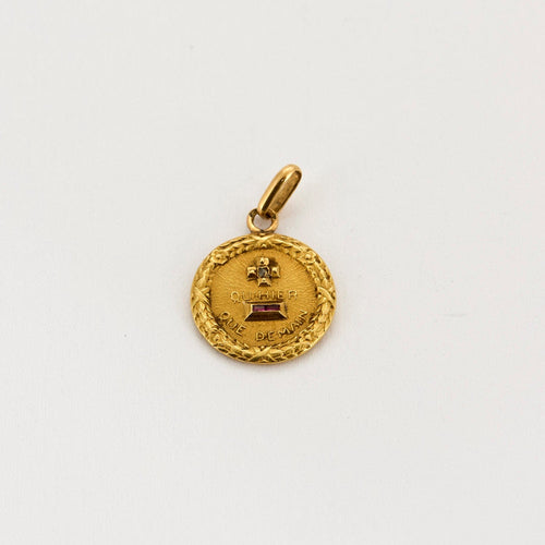 Pendentif Augis Pendentif Médaille d'amour en or jaune 58 Facettes DV15805-1