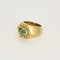 Bague 48 Bague en or jaune tourmaline verte et diamants 58 Facettes DV16005-2