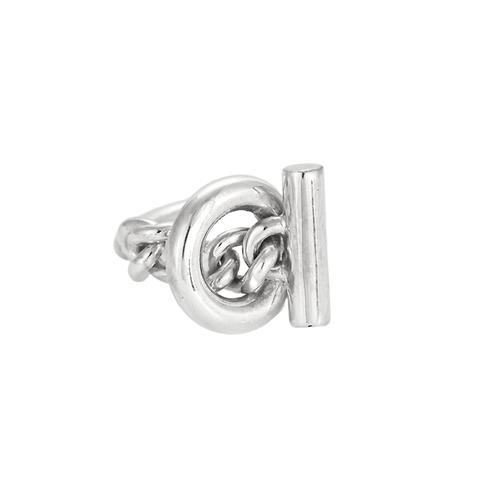 Bague 50 HERMES - Croisette - Petit modèle - Bague en argent 58 Facettes DV2677-2