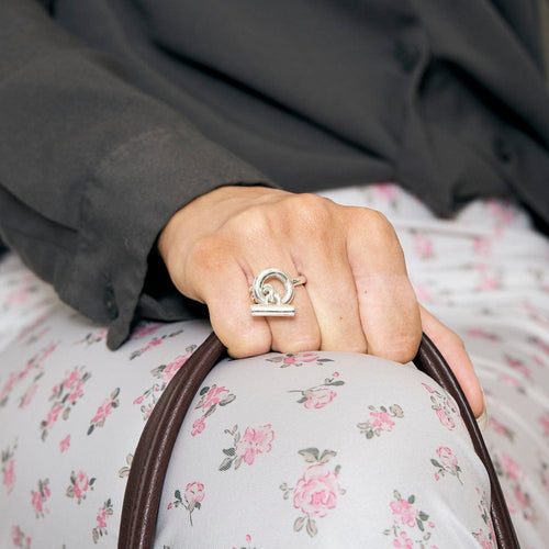 Bague 50 HERMES - Croisette - Petit modèle - Bague en argent 58 Facettes DV2677-2