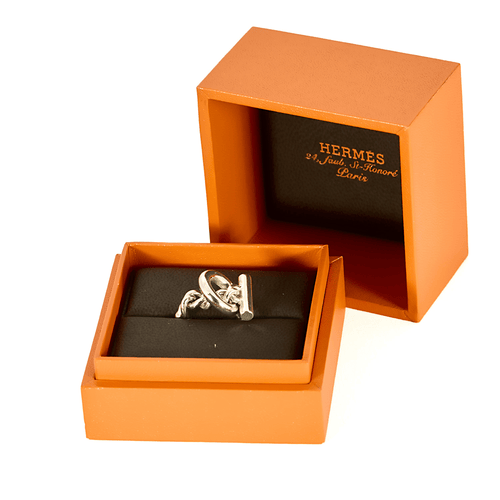 Bague 50 HERMES - Croisette - Petit modèle - Bague en argent 58 Facettes DV2677-2