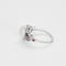 Bague 51 Bague en or blanc, pierre de lune, diamants et rubis 58 Facettes DV10549-6