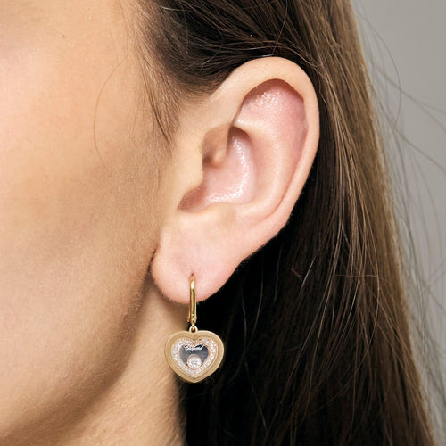 Boucles d'oreilles CHOPARD - Happy Diamonds Icons - Boucles d'oreilles en or rose et diamants 58 Facettes DV15938-4