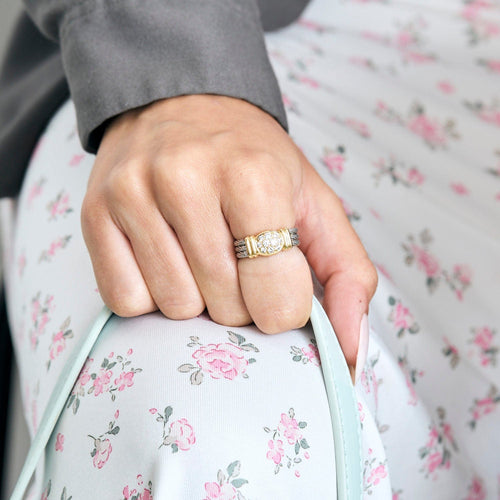 Bague 49 FRED -Force 10 - Bague en or jaune, diamants et câble d'acier 58 Facettes DV12825-1