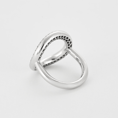 Bague 54 CHRISTOFLE - Idole - Grand Modèle - Bague en or gris et diamants 58 Facettes DV14760-2