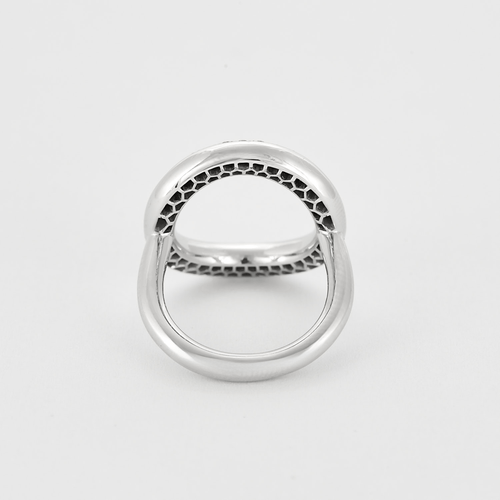 Bague 54 CHRISTOFLE - Idole - Grand Modèle - Bague en or gris et diamants 58 Facettes DV14760-2