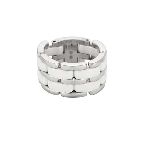 Bague 53 Chanel- Ultra - Grand modèle -  Bague en or blanc et céramique 58 Facettes DV6353-2