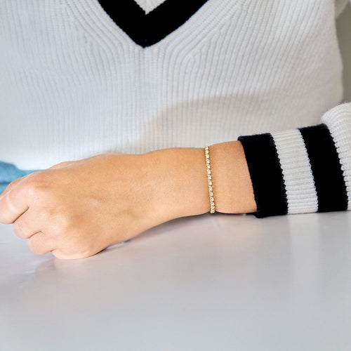 Bracelet Bracelet ligne en or jaune et diamants 58 Facettes DV1164-12