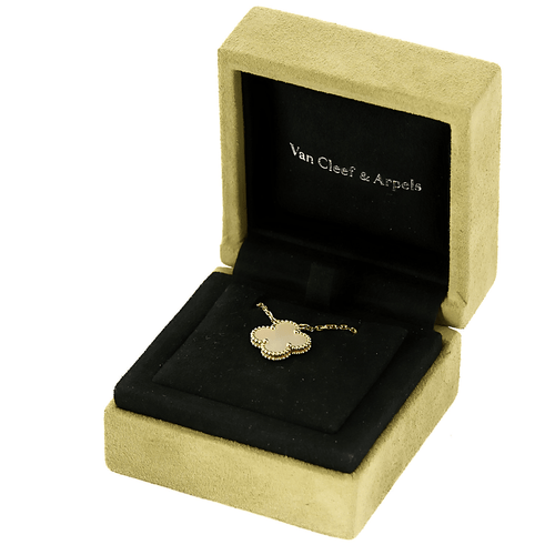 Collier VAN CLEEF & ARPELS - Vintage Alhambra - Collier en or jaune et nacre 58 Facettes DV16288-3