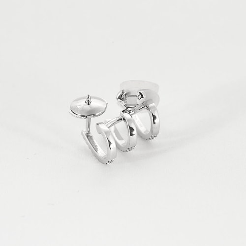 Boucles d'oreilles MESSIKA - Multi-Créoles Gatsby en or gris et diamants 58 Facettes DV15694-2