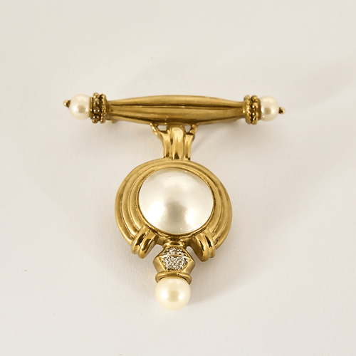 Broche Broche en or jaune et perles de culture 58 Facettes DV16301-7