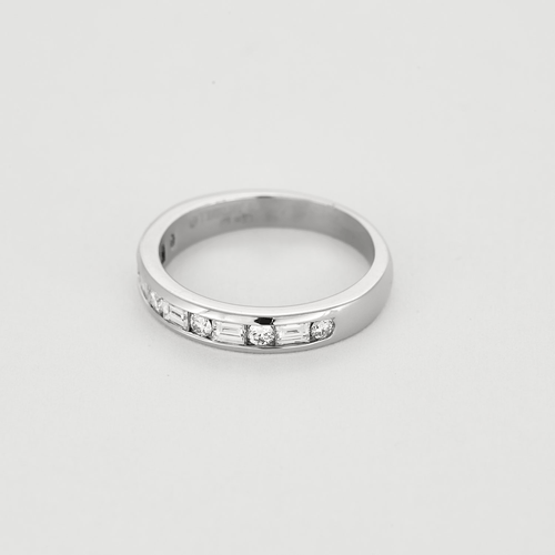 Bague 54 TIFFANY - Alliance en platine et diamants 58 Facettes DV16002-1