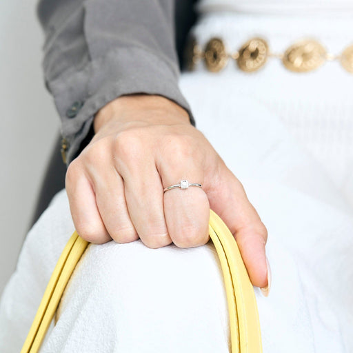 Bague 51 DINH VAN - Cube - Bague en or blanc et diamant 58 Facettes DV16059-1-51-2