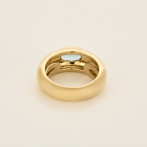 Bague 53 Bague en or jaune et aigue marine 58 Facettes DV16005-1