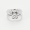 Bague 55 POIRAY - Sceau de coeurs - Bague en or blanc et diamants 58 Facettes DV15694-1