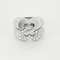 Bague 55 POIRAY - Sceau de coeurs - Bague en or blanc et diamants 58 Facettes DV15694-1