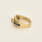 Bague 49.5 Bague bandeau en or jaune, diamants et saphirs 58 Facettes DV16301-2-495-2